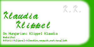 klaudia klippel business card